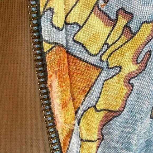 Vintage 80s MULBERRY STREET Womens (M) Bomber Jacket Coastal Aztec Sun mobwife - Picture 7 of 10